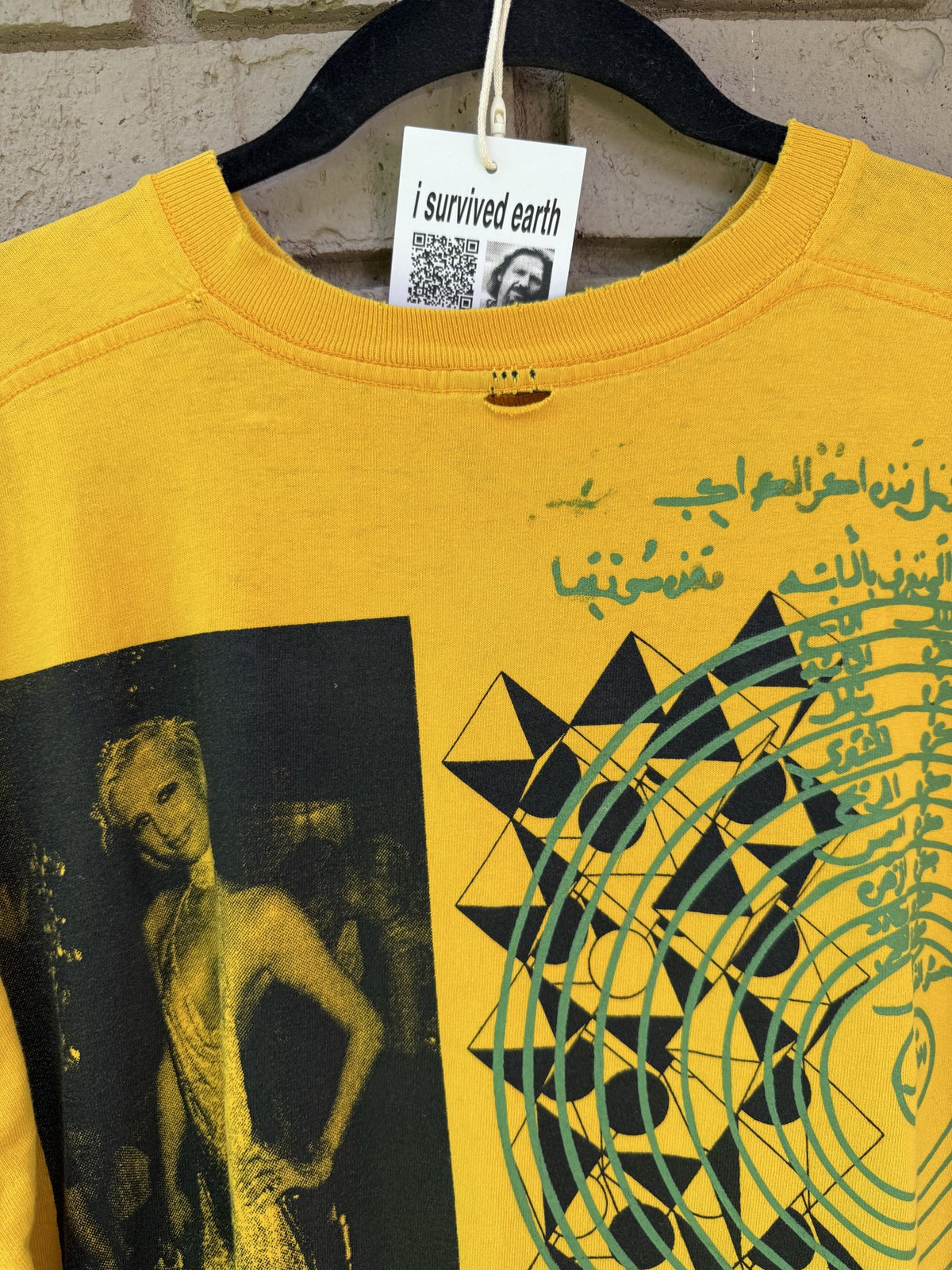 yellow mixed tee